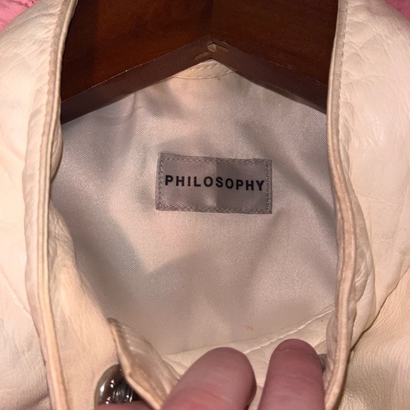 Philosophy di Lorenzo Serafini Colorblock Goat Skin Leather Jacket - Picture 2 of 7